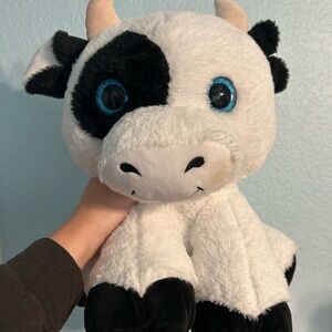 Adorable Black and White Cow Plush